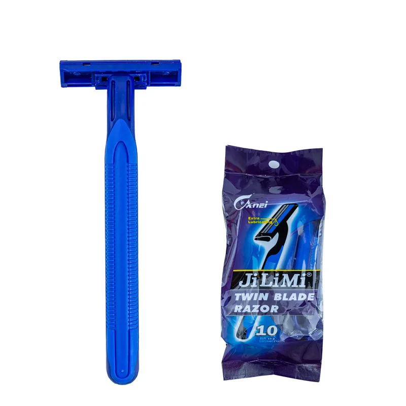 Gememme Wholesale Stainless Steel Blade Twin Safety Razor with Plastic Handle for Body Face Bikini Underarm Shaving