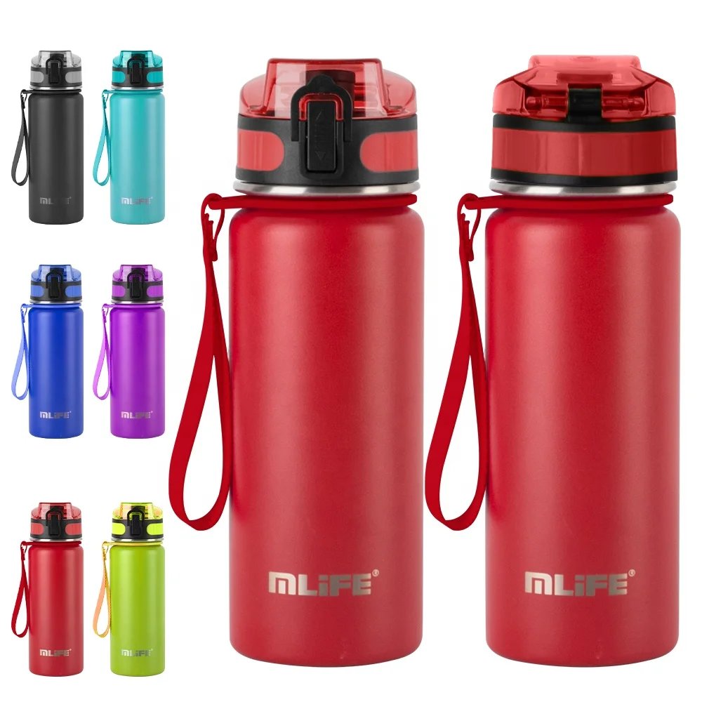 Stainless Steel Gym Outdoor Bottles outdoor double wall one click open stainless steel vacuum bottle Insulated Water Bottle