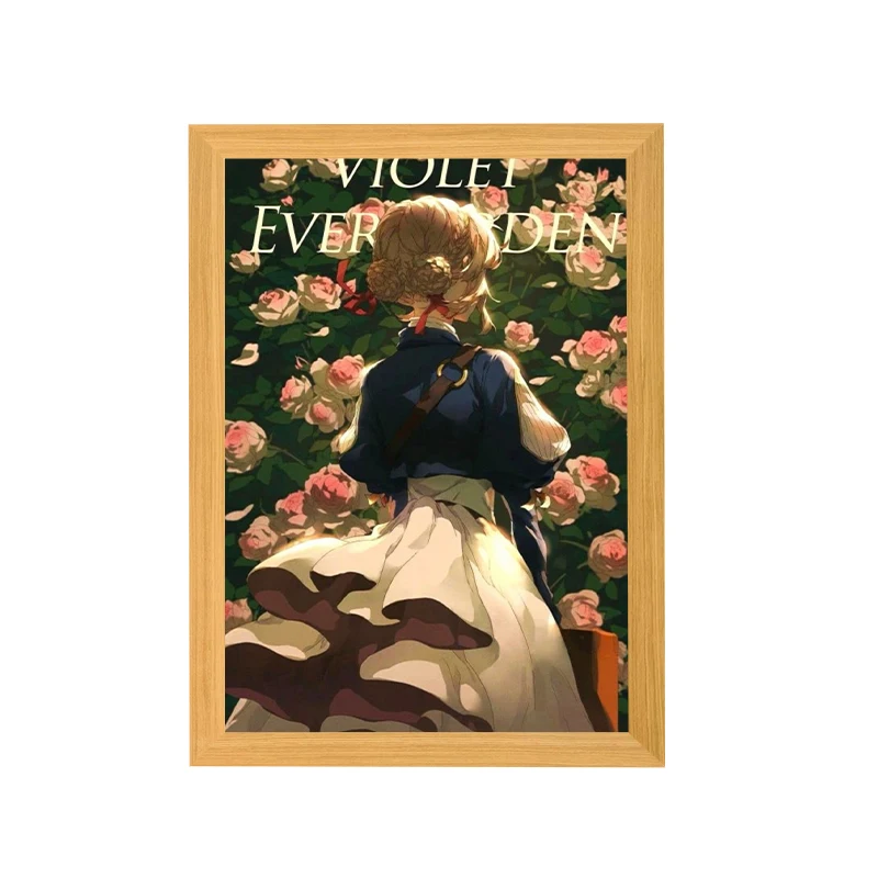 Art Deco Style Romantic Starry Sky Spring Rectangle Color Changing LED Light with Horizontal Pattern Art Construction Themes