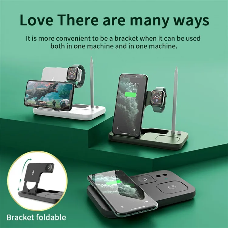 4 in 1wireless charger 15w dual wireless charger stand wireless charging station