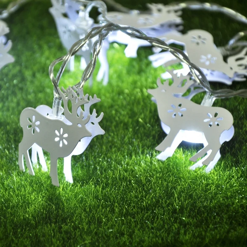 2020 Christmas Decoration Battery operated Cute ELK Deer Decor Led Fairy String Lights For Home Room Decorators