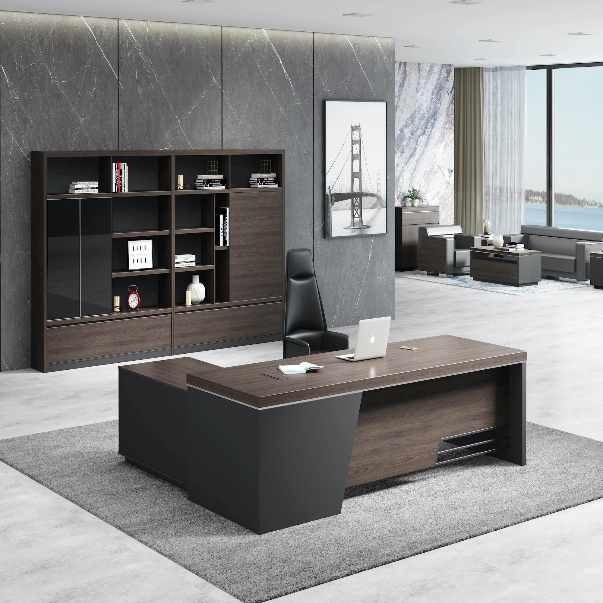 NEWRGY luxury modern office furniture desks supplies home office chair modern tables work station desk office furniture