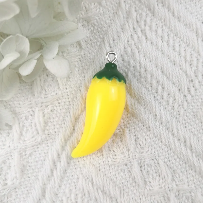 Resin Simulation Pepper Chilli Pendants Charms for Making Necklace Earrings Keychain DIY Jewelry Accessories Supplies
