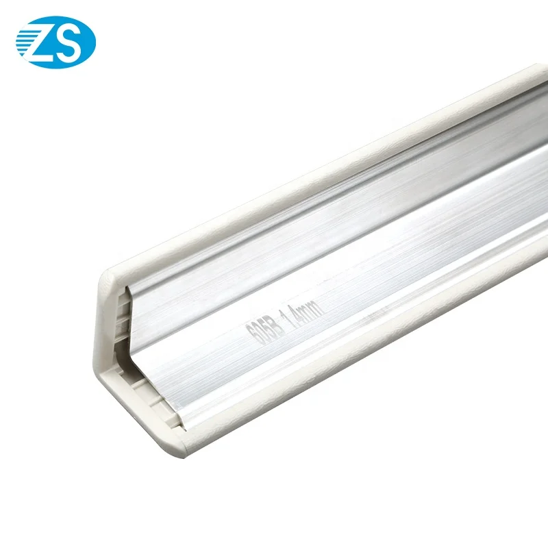 ZS 75*75mm vinyl guard aluminum retainer plastic wall protector PVC wall guard for hospital corridor