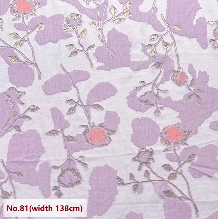 100% Mulberry Silk 10mm Back Ground Viscose Burn Out Printed Chinese Velvet Fabric Manufacturer Nice Looking Designs