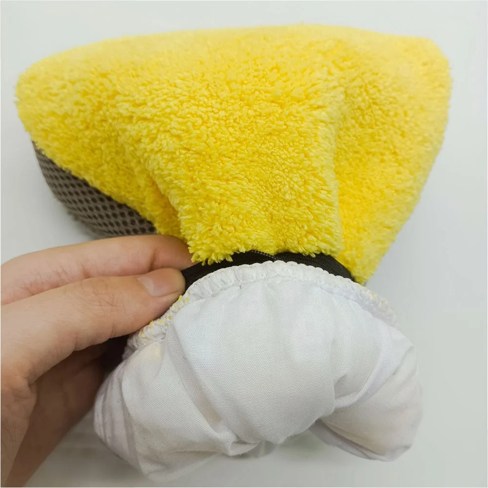 Car Wash Gloves Coral fleece Microfiber Washing Mitt Ultra Soft Thick Double-side Home Cleaning Tool Car Wash Accessories