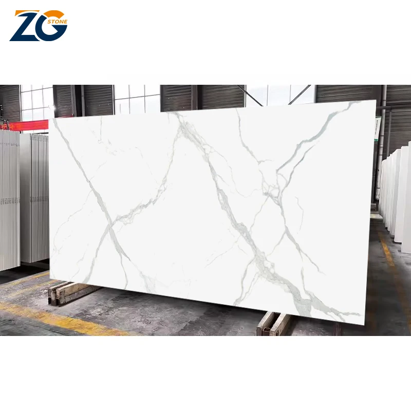 ZGSTONE Carrara White Luxurious Interior Decoration White Marble Floor Tile White Stairs Marble Slabs Bathroom Tile