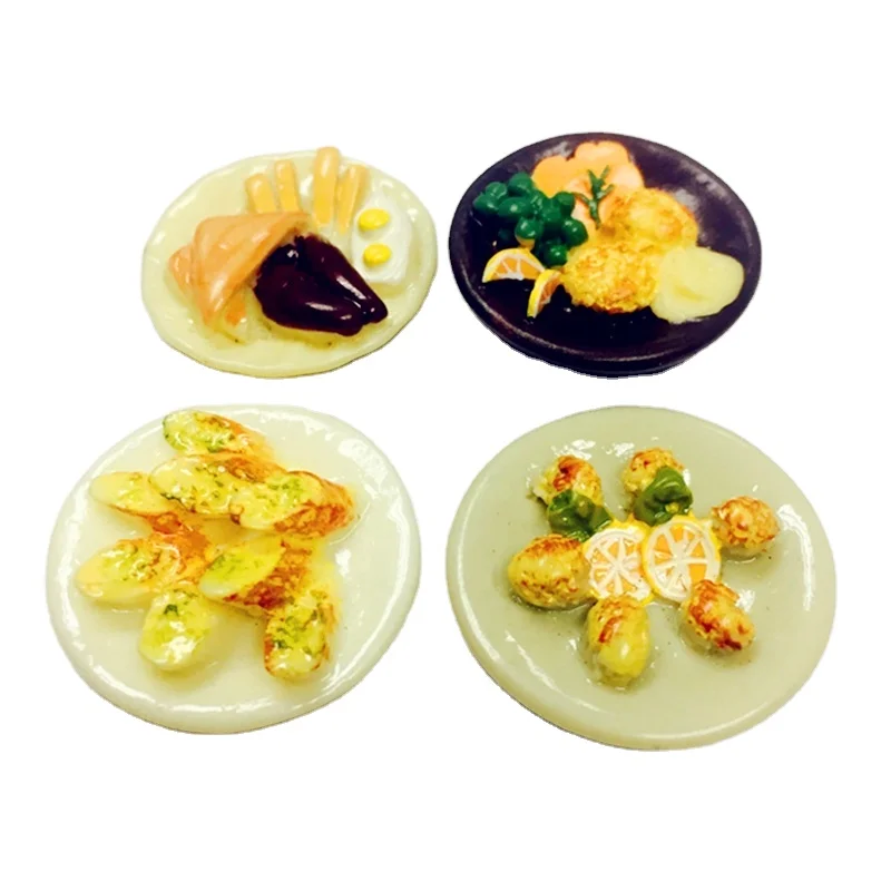 Миниатюрная модель еды для кукольного домика в масштабе 1/12, имитация блюд, украшение для кухни кукольного домика