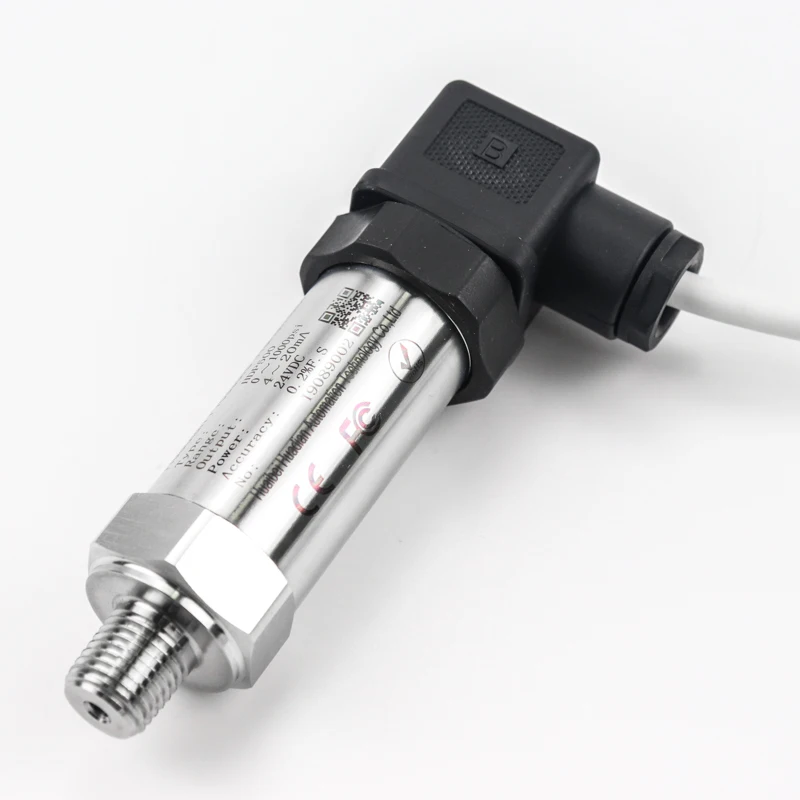 SS304 0-16bar Pressure Transmitter 4-20mA Output Pressure Transducer 1/2NPT Connection Liquid Gas Pressure Sensor