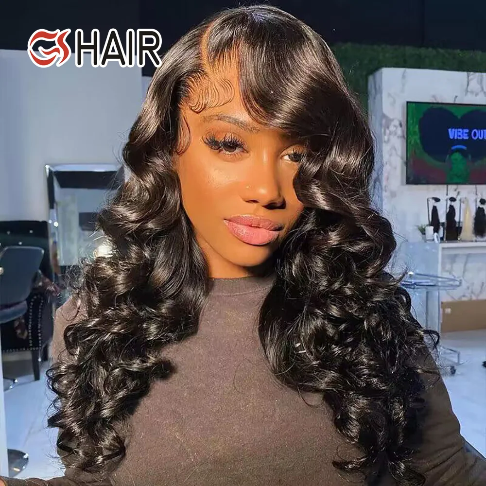 GS Short Wig 13x4 Lace Front Human Hair Wigs,For Black Women HD Transparent Loose Wave Brazilian Short Bob Wig Vendor