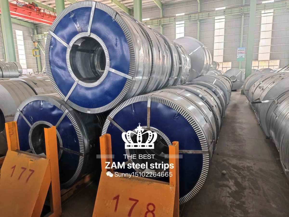 China Manufacturer Metal S350GD material ZM450gsm hot-dip zinc aluminum magnesium steel strips  Zn-Al-Mg coated steel coils