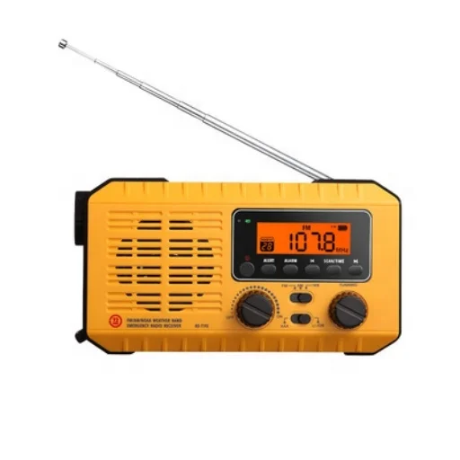 Solar hand radio led flashlight multifunctional emergency flashlight generator with radio