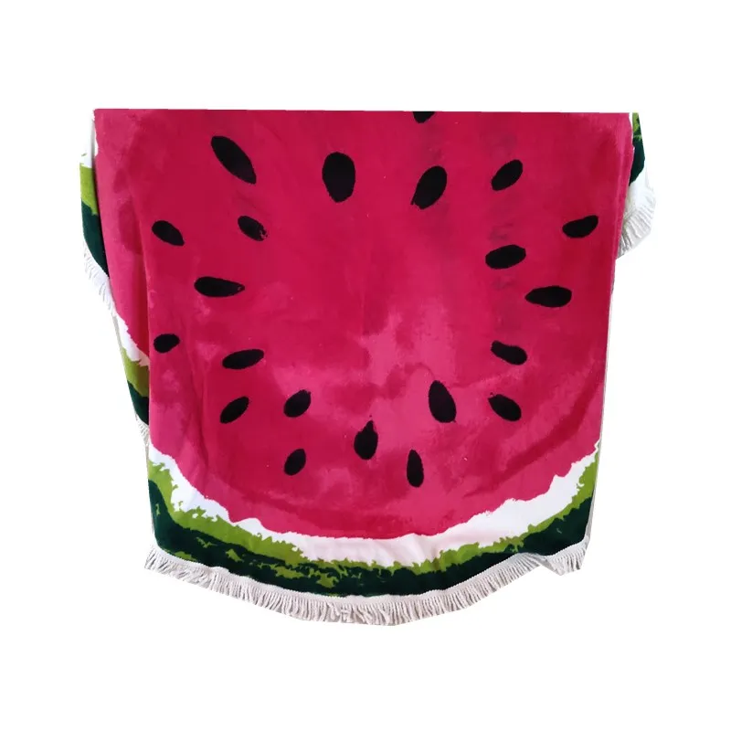 
Cheap Oem New Products 100% Cotton Printed Round Beach Towel With Tassels 
