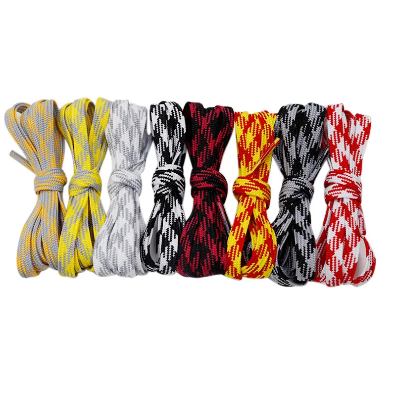 Weiou Manufacturer High Quality 8 Colors Optional Flat Two Color Shoelaces For Jumpmans And 750,converses Shoes