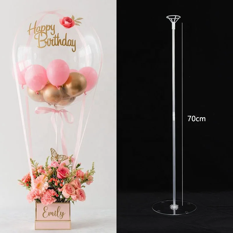 New Bobo Ball Hot Air Balloon Bouquet Stand Column Balloon Stick Table Balloon Holder for Surprise Gifts Boxes Accessories