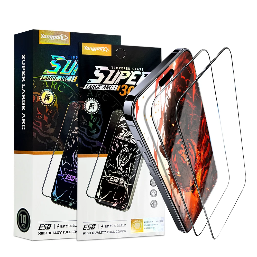 Anti-Scratch Glass 300C Super Curved Edge 4K HD Cell phone Tempered Glass Screen Protector film  for iPhone 16 15 14 13 12