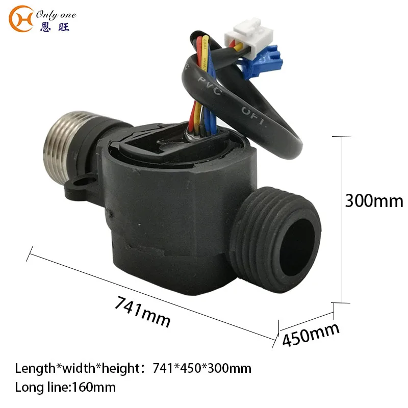 Plastic Magnetic Water Flow Sensor Multifunction Liquid Flowmeter 2-30L/Min