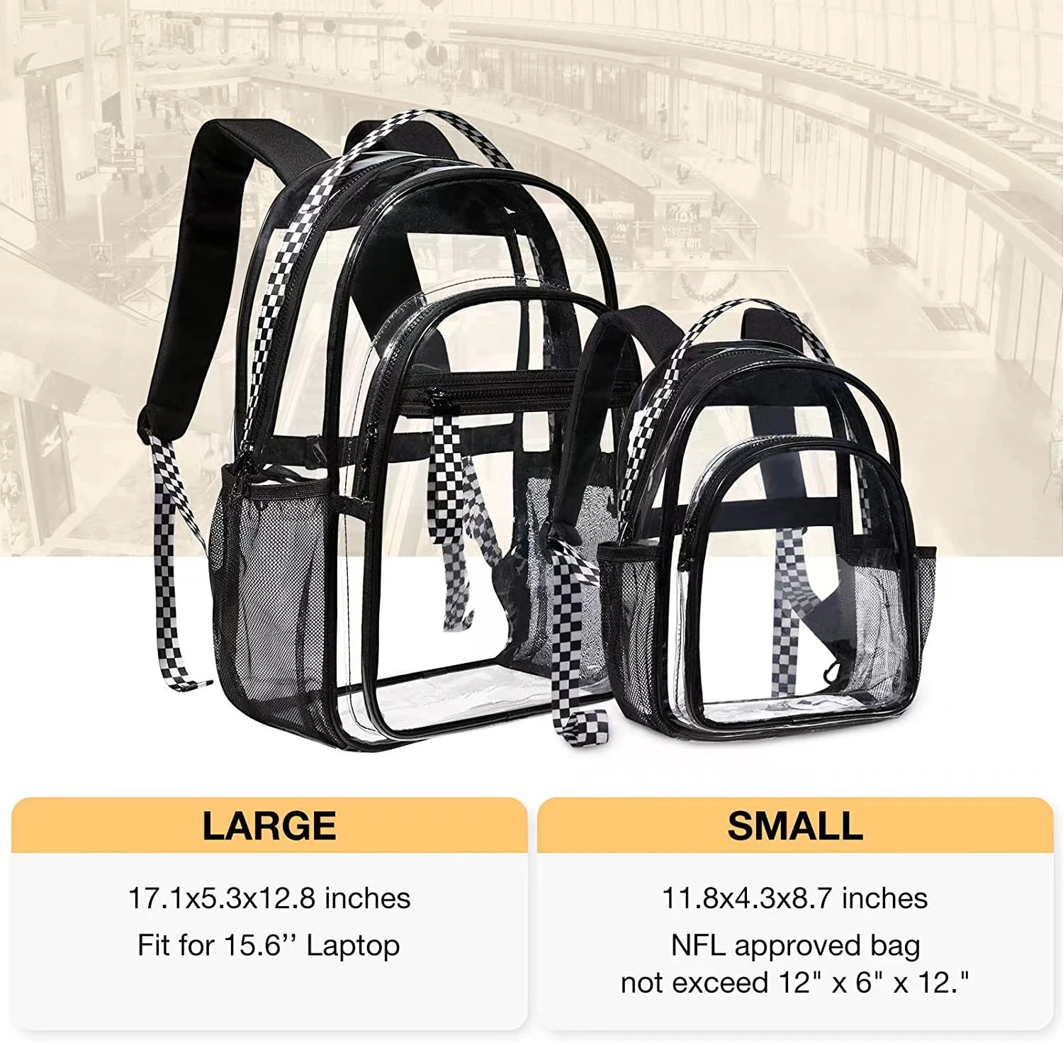 Hot Sale School Outdoor Waterproof Clear Transparent Pvc Backpack Clear Mini Backpack