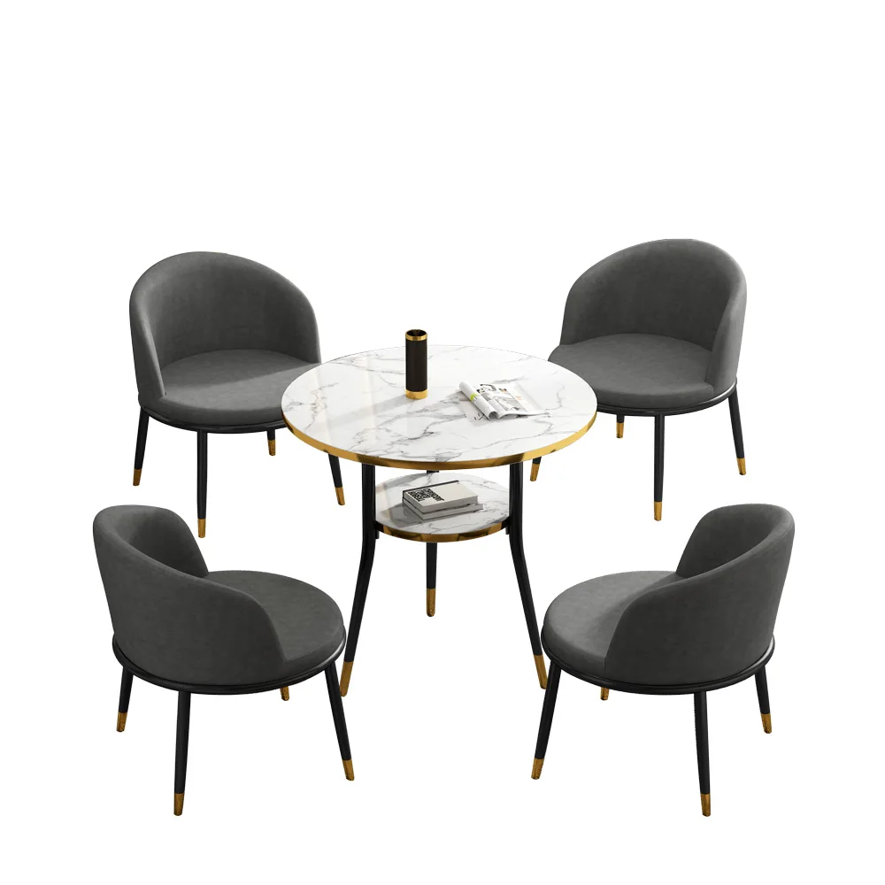 Modern Interior Decoration square quart retail space saver dining table