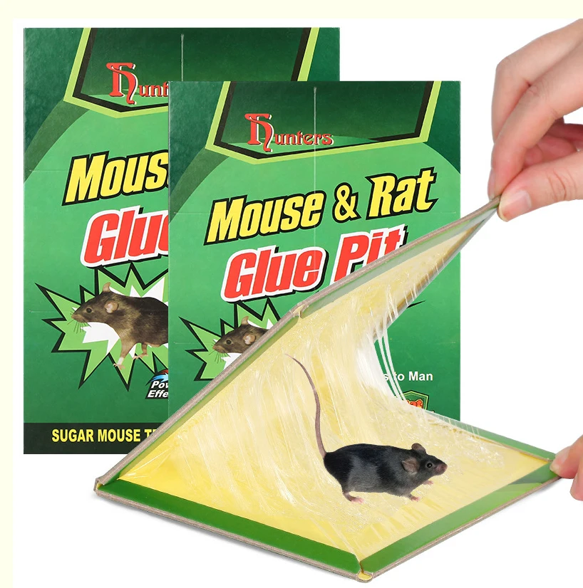 Green Thick Cardboard Super Glue Mouse Trap Sustainable Non-Toxic Rat Catcher Foldable Mice Killer Mouse Glue Board