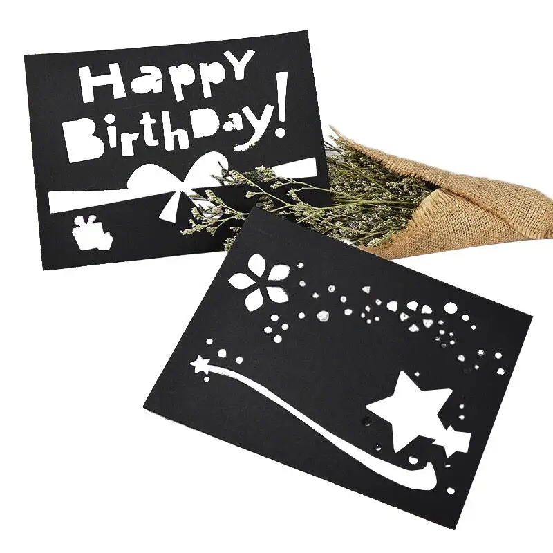 Custom Merry Christmas PP/PET Stencil Plastic Stencil Creative painting Stencil Template Educational Drawing for Kids