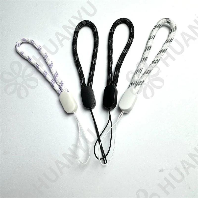 High quality custom carrying short hand wrist finger strap lanyard for hand-held electronics devices mobile phone flashlight
