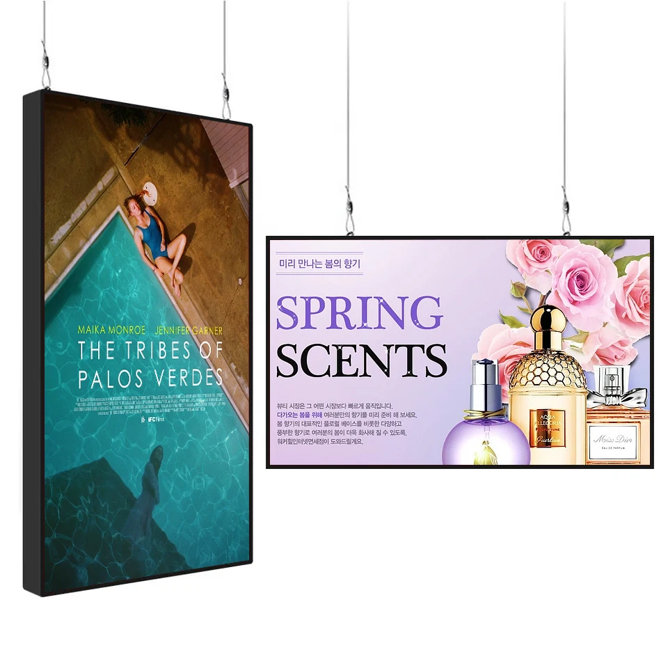 Shop 55 65 Inch 3000Nit High Brightness Monitors Hanging Advertising Digital Signage Facing Window Lcd Screen Display Digital Ad