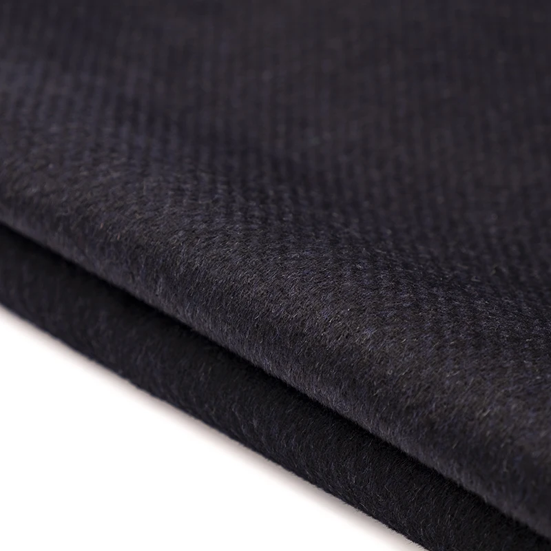 
Wholesale double-faced cashmere fabric recycled wool different color between warp and weft yarn woolen fabric 