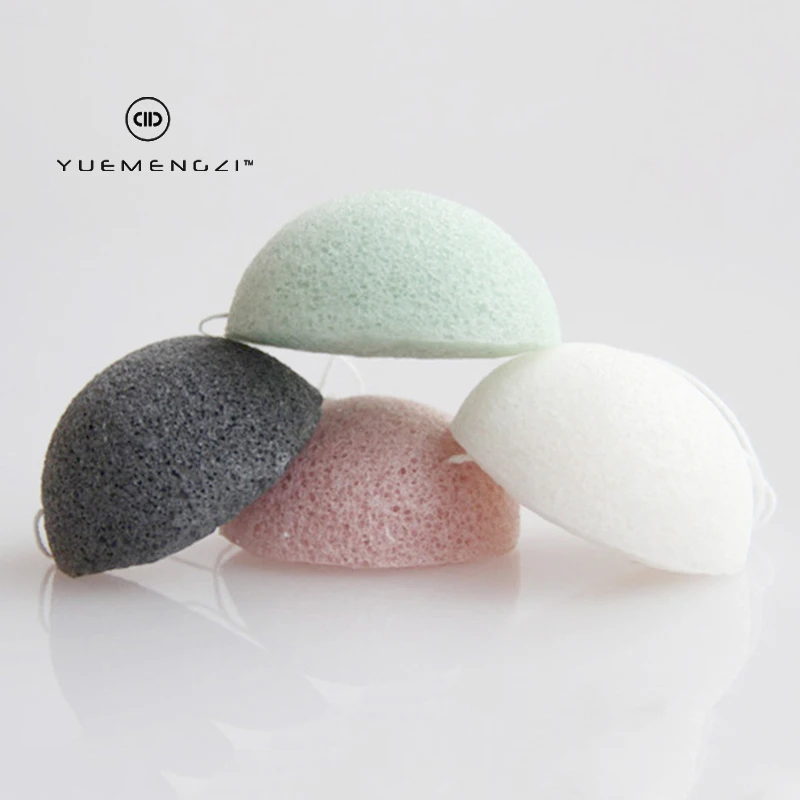 
 Высокое качество, оптовая цена, полушариковая форма, 100% натуральная Коньячная губка для очистки лица  
