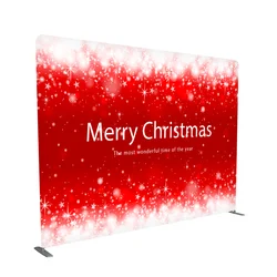 Наволочка пользовательская печать натяжение ткани медиа стена Фотостудия Фон Рождество