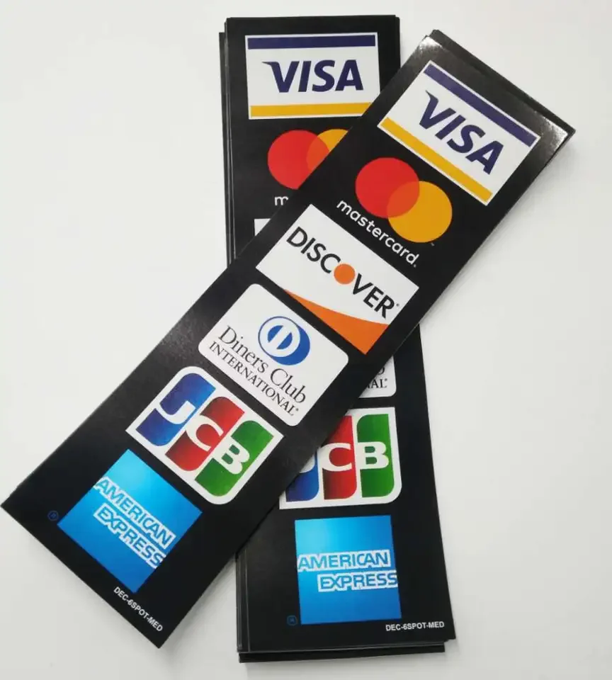 Custom VISA CMYK Colored paper stickers/printed labels