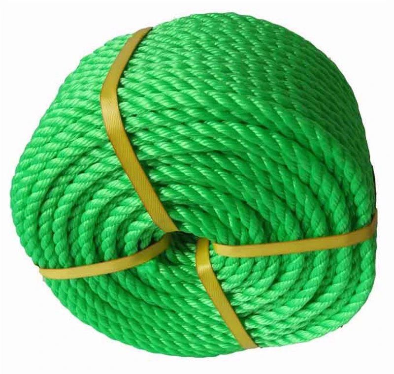 mooring rope   4mm 6mm 8mm 10mm 40mm PP Packaging Rope 3/4 Strand Twisted Rope