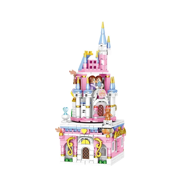 Hot Moc Brick House Castle Building Toy Music Box Castle Build Block with Sound and Light
