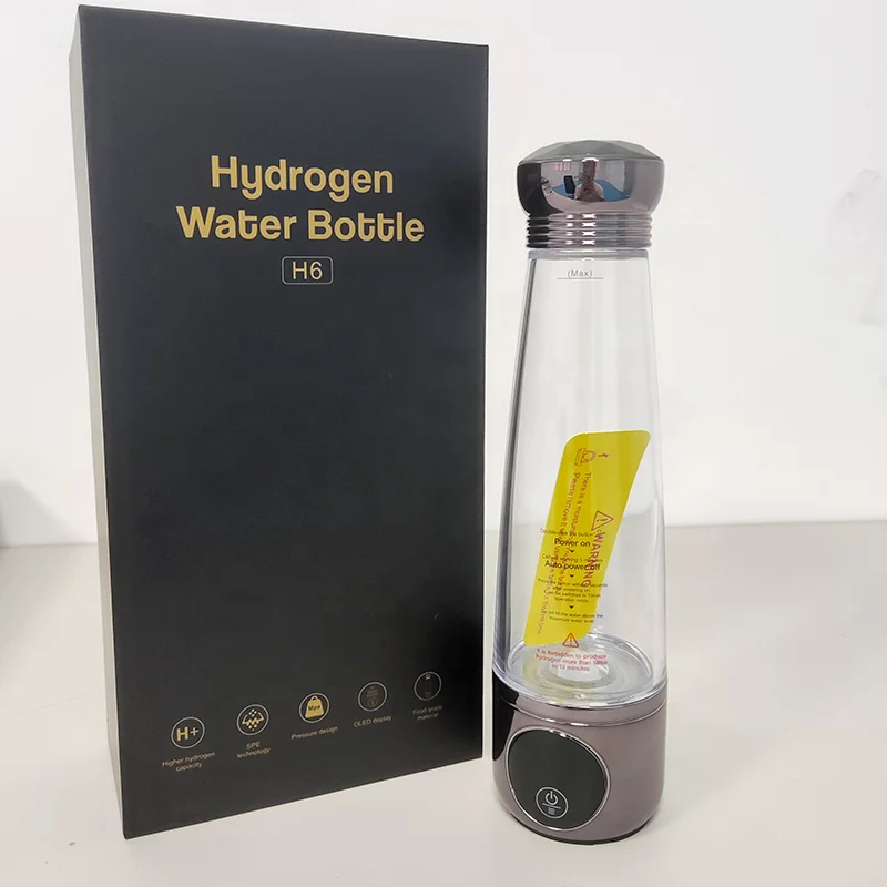 Titanium Platinum Membrane Electrode Hydrogen Water Generator Bottle 270ml 3000ppb Hydrogen Rich Water Bottle
