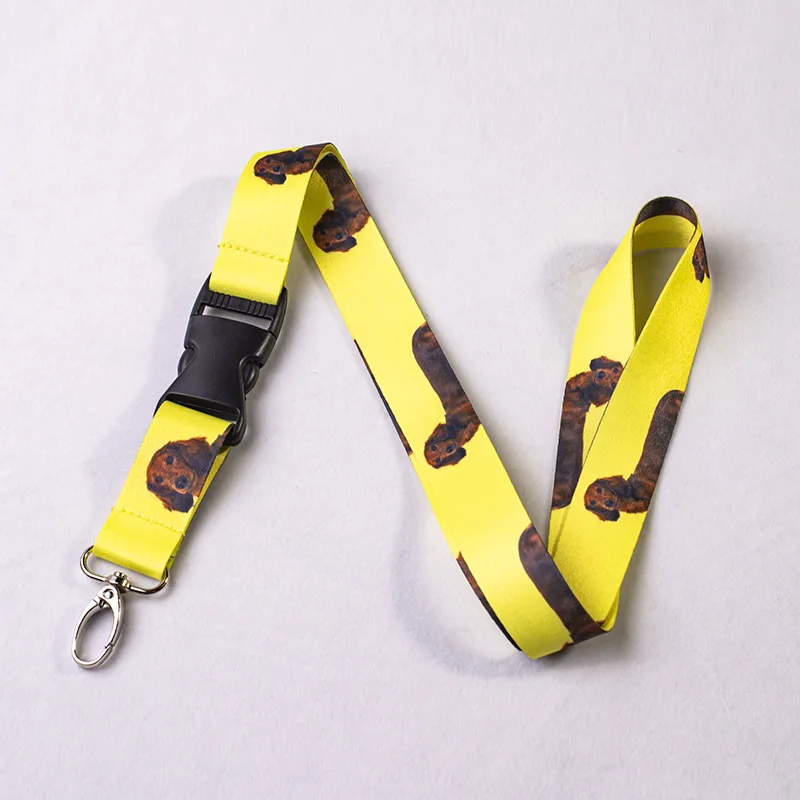 Heat Transfer Printing Dog Logo Lanyard Personalized Polyester Lanyard