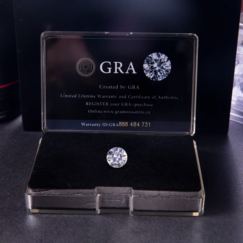 Gh Vs бесцветный Гра сертификат 5 мм 0.5Ct оптовая продажа Муассанит цены по прейскуранту завода-изготовителя за штуку moissantie камень