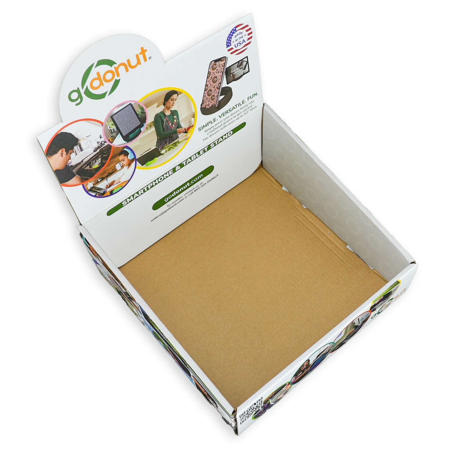 Retail Small Corrugated Cardboard Counter Top Display PDQ Box Advertising Counter Top Cardboard Display Box Paper Box JC CN GUA