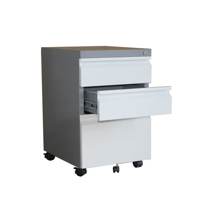 Офисная мебель, передвижной стальной шкаф с 3 ящиками и замком для офисной мебели