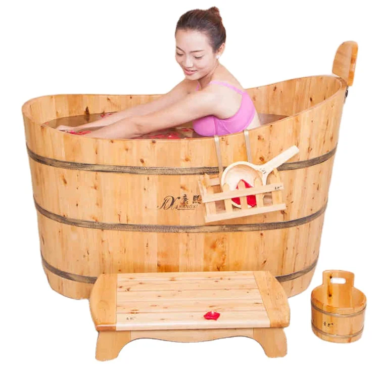 Wooden bathtub,wooden bath barrels,cedar wood spa tub