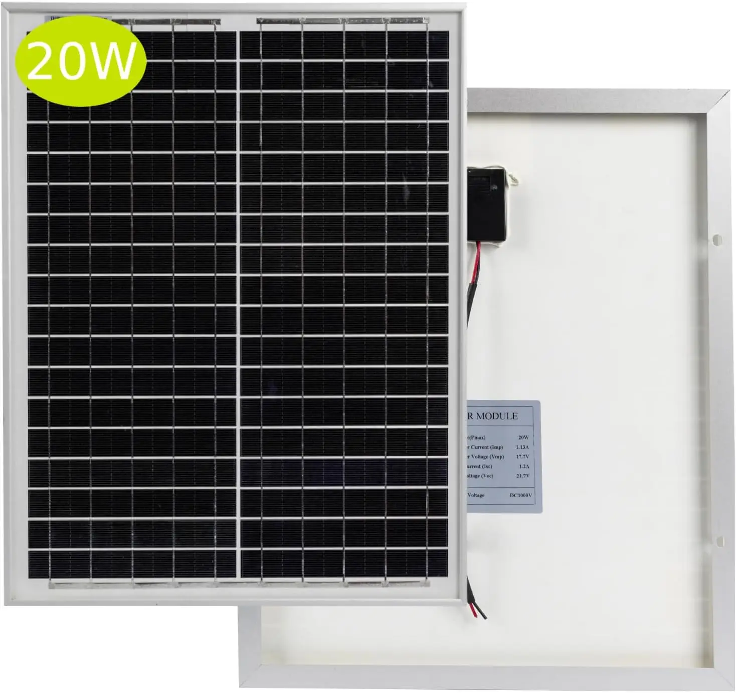 mono solar panel 20w 12v 18v panneau solaire photovoltaic module watt pv cable  power off grid solar energy system buy for home
