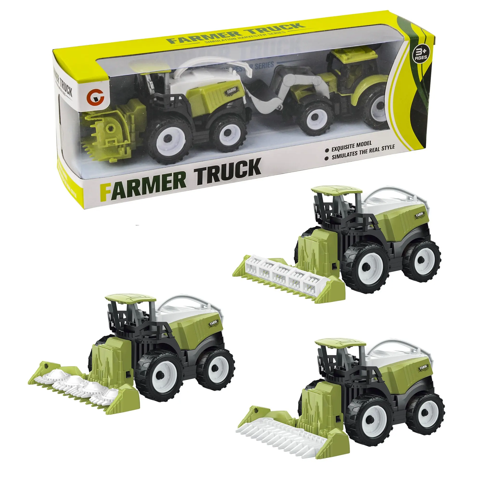 promotional gift 2pcs farmer truck friction diecast toy vehicles