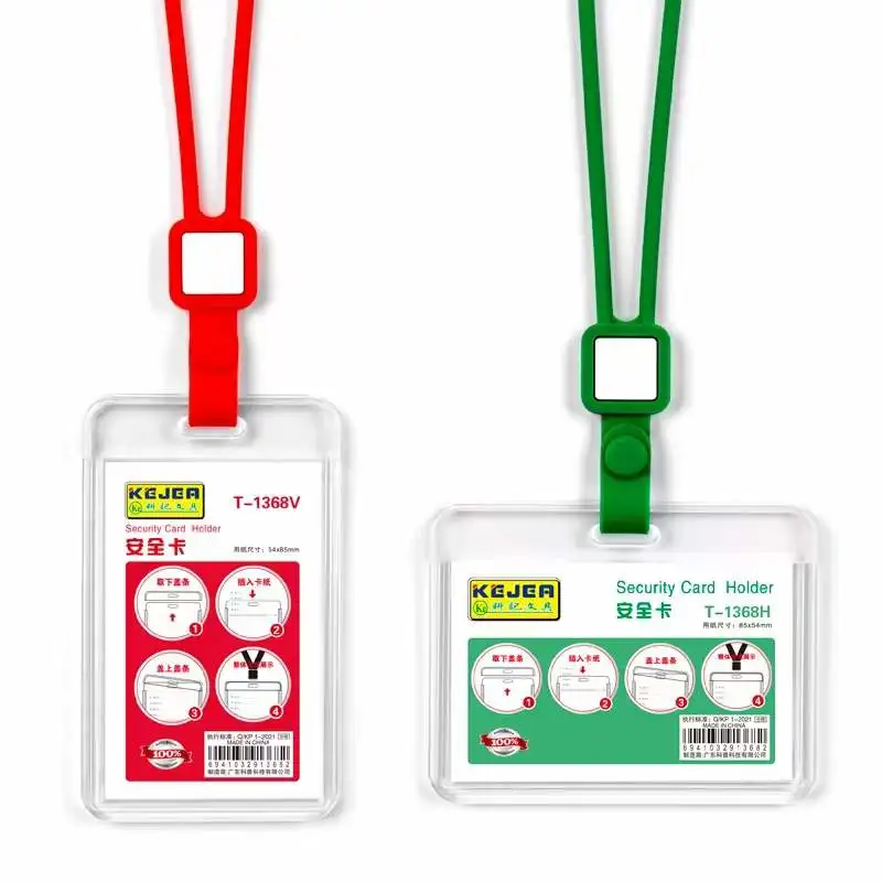 Acrylic Transparent ID Card Holder High Quality Badge Holder Crystal  Bus Card Holder Plastic