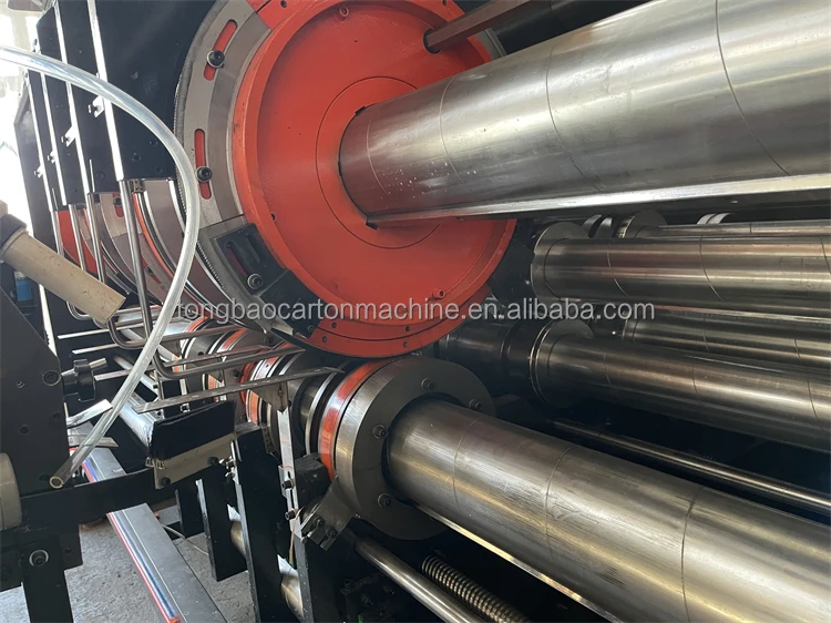 Auto Feeder Printer Rotary Die Cutting Slotter Folder Gluer Carton For Corrugated Box Production Line