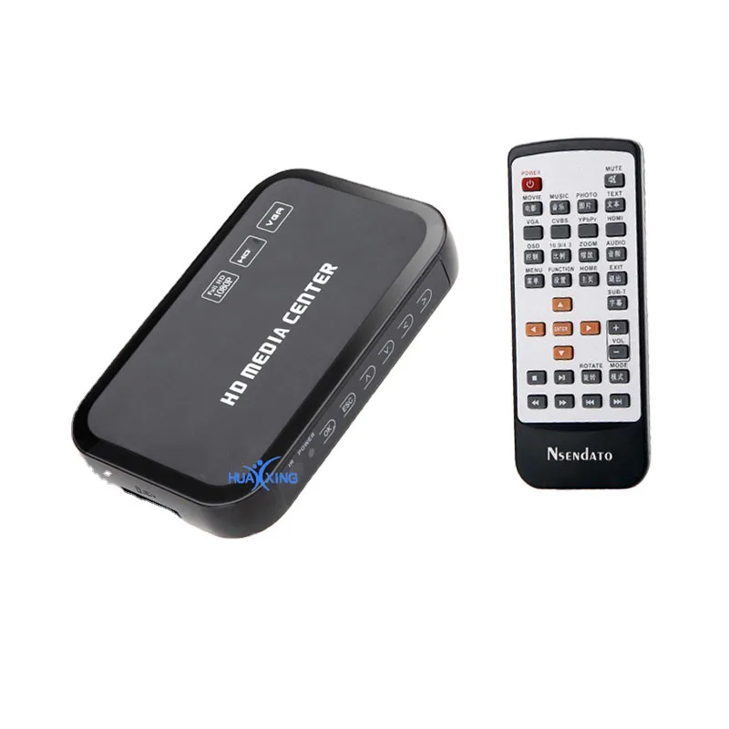 Full HD1080p H.264 MKV HDD медиаплеер с HD/AV/VGA/USB/SD/MMC с пультом дистанционного управления