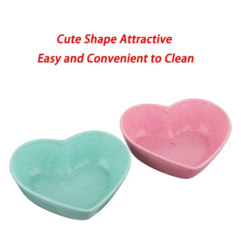 Hamster Heart Shape Food Dish Small Cute Shape Food Bowl for Hamster Hedgehog Small Animals