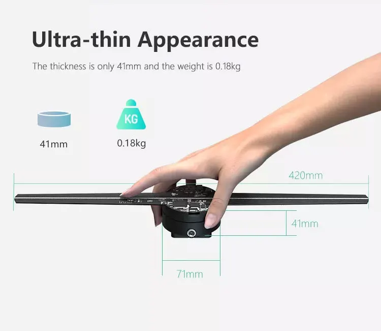 Advertising Hologram 3D Animation Fan 3D Hologram Horizontal Mounting Holographic Projector 3D Led Hologram