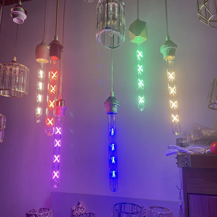 T30 T125 T225 T300 decorative long vintage tubular dimmable led filament bulb light