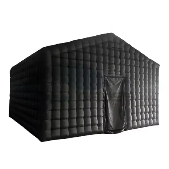 Portable pop up air cube tent inflatable disco black house night club inflatable nightclub 7x5 inflatable blow up party tent