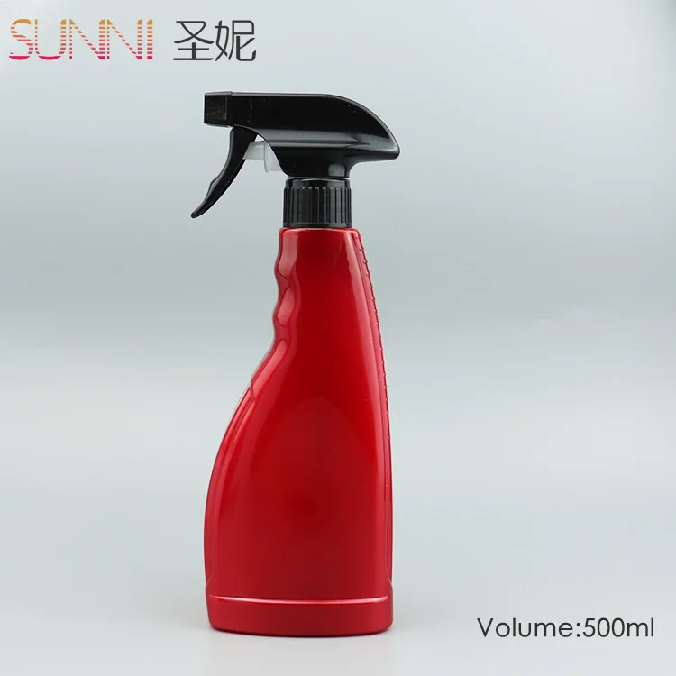 Red color 16oz plastic sprayer bottle for hand sanitizer spray with trigger sprayer