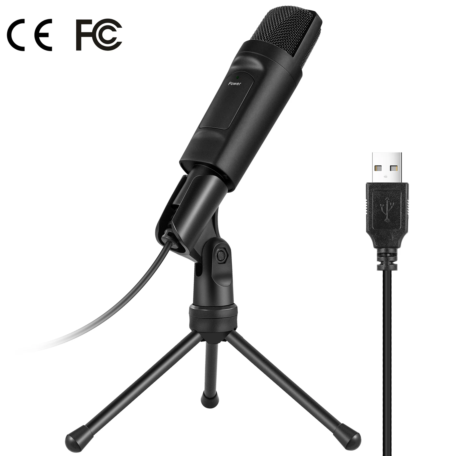 
Hot sale Desktop usb wired mike Handheld condenser microphones computer plug micro studio recording microphone 
